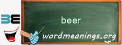 WordMeaning blackboard for beer